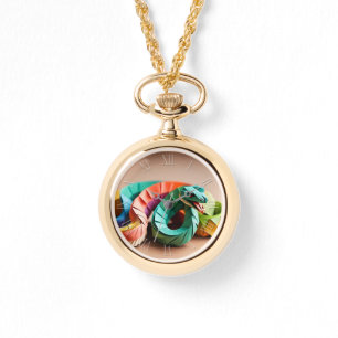 Chinees Nieuwjaar Slang Origami Zodiac Verjaardag  Horloge