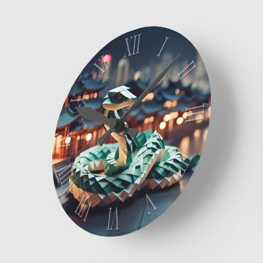 Chinees Nieuwjaar Slang Origami Zodiac Verjaardag  Ronde Klok (Hoek)