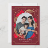 Chinees Nieuwjaar Snake Photo Holiday Feestdagenkaart (Voorkant)