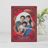 Chinees Nieuwjaar Snake Photo Holiday Feestdagenkaart (Staand voorkant)