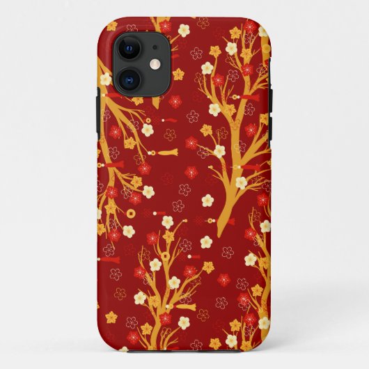 Chinees Nieuwjaar Takken en kwastjes Case-Mate iPhone Case (Achterkant)