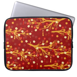 Chinees Nieuwjaar Takken en kwastjes Laptop Sleeve