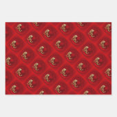 Chinees Nieuwjaar TIger 3 patronen WPFS3 Inpakpapier Vel (Voorkant 3)