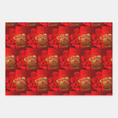 Chinees Nieuwjaar TIger 3 patronen WPFS3 Inpakpapier Vel (Voorkant 2)