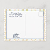 Chinees Nieuwjaar Tiger Zodiac Animal Minimalist Feestdagenkaart (Achterkant)