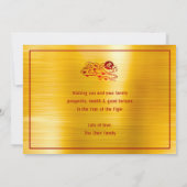 Chinees nieuwjaar tijger 2022 - oud goudolierood feestdagenkaart (Achterkant)