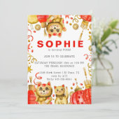 Chinees nieuwjaar | Uitnodiging van de partij Birt (Staand voorkant)