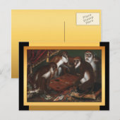 Chinees Nieuwjaar van de Aap - het Europese Feestdagenkaart (Voorkant / Achterkant)