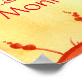 Chinees nieuwjaar van de aap rode boom poster (Hoek)