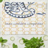 Chinees nieuwjaar van de dierentuin van de tijger theedoek (Gevouwen)