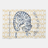 Chinees nieuwjaar van de dierentuin van de tijger theedoek (Horizontaal)