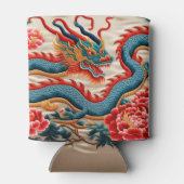 Chinees Nieuwjaar van de Draak 2024 "Borduurwerk" Blikjeskoeler (Achterkant)