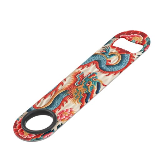 Chinees Nieuwjaar van de Draak 2024 "Borduurwerk" Speed Flessenopener (Voorkant Gekanteld)