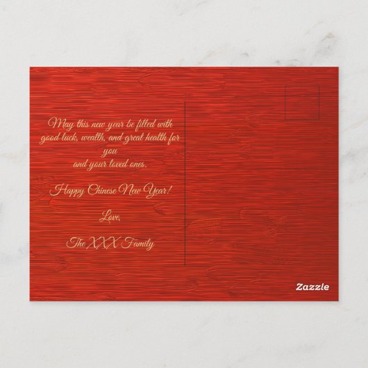 Chinees Nieuwjaar van de Draak 2024 Briefkaart (Achterkant)