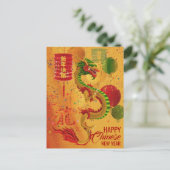 Chinees Nieuwjaar van de Draak 2024 Briefkaart (Staand voorkant)