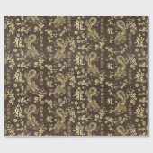 Chinees Nieuwjaar van de Draak 2024 Cadeaupapier (Vlak)