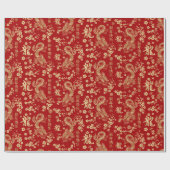 Chinees Nieuwjaar van de Draak 2024 Cadeaupapier (Vlak)