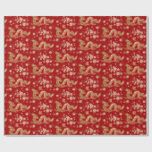 Chinees Nieuwjaar van de Draak 2024 Cadeaupapier (Vlak)