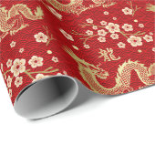 Chinees Nieuwjaar van de Draak 2024 Cadeaupapier (Rol Hoek)