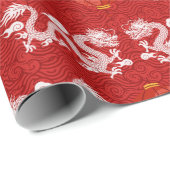 Chinees Nieuwjaar van de Draak 2024 Cadeaupapier (Rol Hoek)