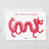 Chinees Nieuwjaar van de Draak 2024 Feestdagenkaart (Achterkant)