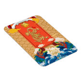 Chinees Nieuwjaar van de Draak 2024 Fu ideogram M Magneet (Rechterzijde)