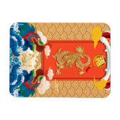 Chinees Nieuwjaar van de Draak 2024 Fu ideogram M Magneet (Horizontaal)