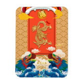 Chinees Nieuwjaar van de Draak 2024 Fu ideogram M Magneet (Verticaal)