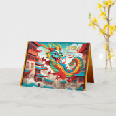 Chinees Nieuwjaar van de Draak 2024 GC4 Kaart (Gele Bloem)