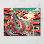 Chinees Nieuwjaar van de Draak 2024 HPC3 Feestdagenkaart (Voorkant)