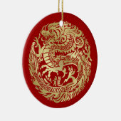 Chinees Nieuwjaar van de Draak 2024 Keramisch Ornament (Rechts)
