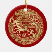 Chinees Nieuwjaar van de Draak 2024 Keramisch Ornament (Voorkant)