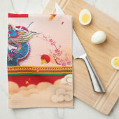 Chinees Nieuwjaar van de Draak 2024 Lanterns KT Theedoek (Quarter Fold)