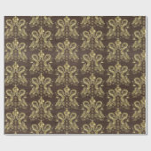 Chinees Nieuwjaar van de Draak 2024 op donker hout Cadeaupapier (Vlak)