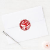 Chinees Nieuwjaar van de Draak 2024 Ronde Sticker (Envelop)