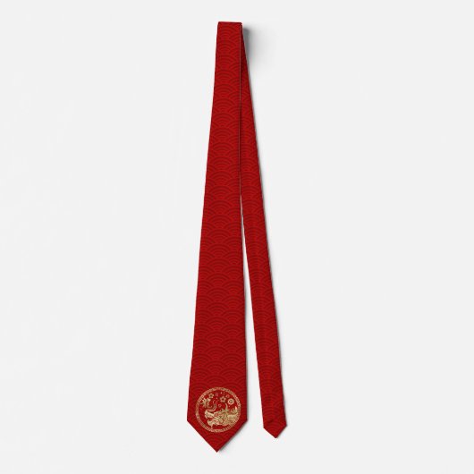 Chinees Nieuwjaar van de Draak 2024 Stropdas (Voorkant)