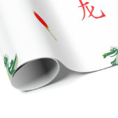 Chinees nieuwjaar van de draak cadeaupapier (Rol Hoek)