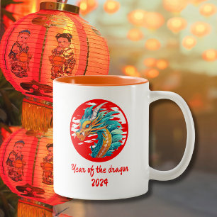 Chinees Nieuwjaar van de Draak Chinese Zodiac Gift Tweekleurige Koffiemok