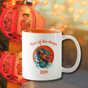 Chinees Nieuwjaar van de Draak Chinese Zodiac Gift Tweekleurige Koffiemok
