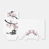 Chinees Nieuwjaar van de Draak en Rode Bloesems Bedankdoosjes (Uitgevouwen)