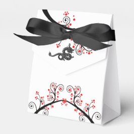 Chinees Nieuwjaar van de Draak en Rode Bloesems Bedankdoosjes