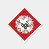 Chinees Nieuwjaar van de Draak en Rode Bloesems Servet (Hoek)