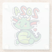 Chinees Nieuwjaar van de Draak Glazen Onderzetter (Achterkant)