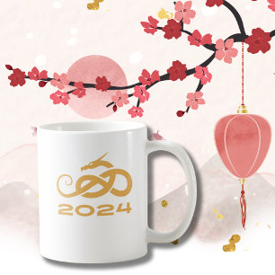 Chinees Nieuwjaar van de Draak minimalistisch mode Koffiemok