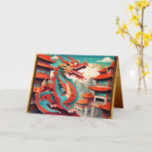 Chinees Nieuwjaar van de Dragon 2024 GC3 Kaart (Gele Bloem)