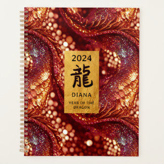 Chinees Nieuwjaar van de Dragon Red & Gold Planner