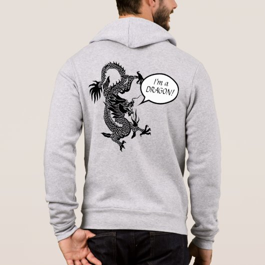Chinees Nieuwjaar van de Dragon Zodiac Verjaardag  Hoodie (Achterkant)
