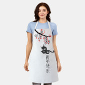 Chinees Nieuwjaar van de Drakenboom bloesems Schor Schort (Gedragen)