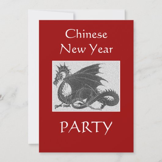 Chinees nieuwjaar van de Drakenpartij Kaart (Voorkant)