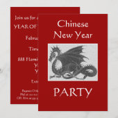 Chinees nieuwjaar van de Drakenpartij Kaart (Voorkant / Achterkant)